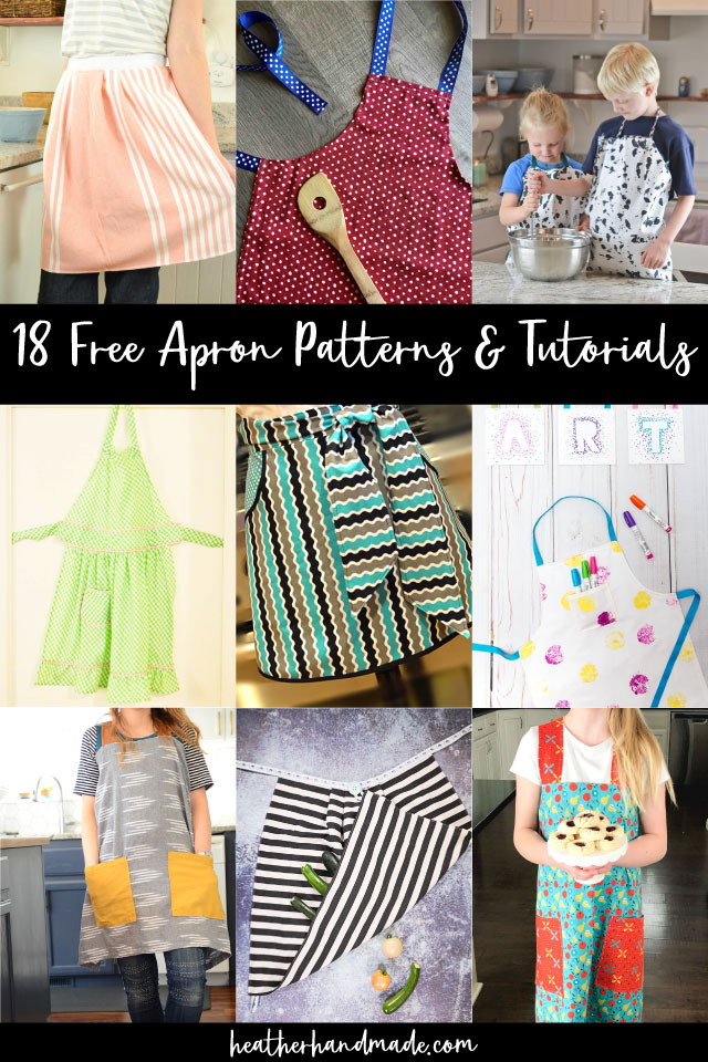 Cross-Back DIY Apron Pattern to Sew (with Printable Template