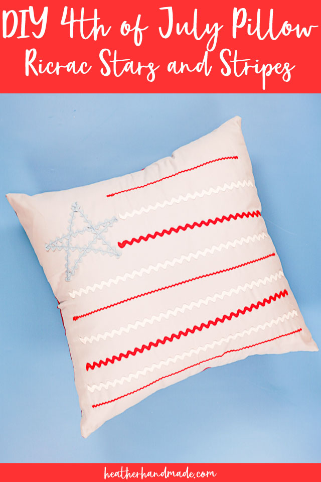 Ric Rac Flag 4th of July Pillow Sewing Tutorial