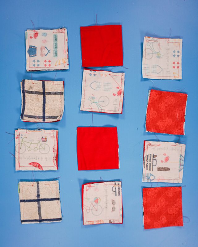 sew around square and leave hole