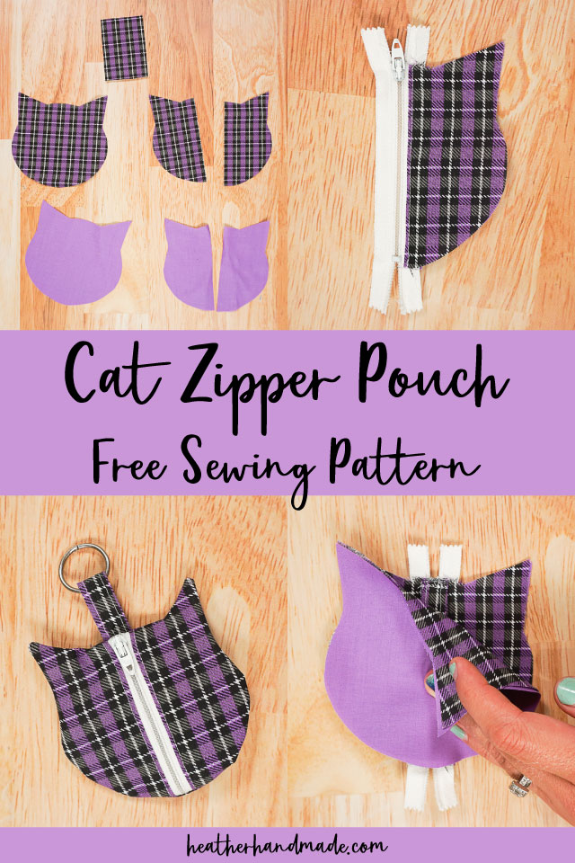 free cat zipper pouch pattern