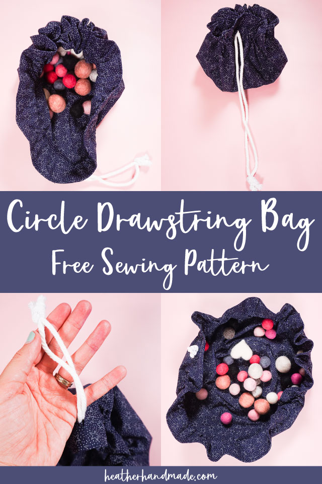 Free Circle Drawstring Bag Pattern