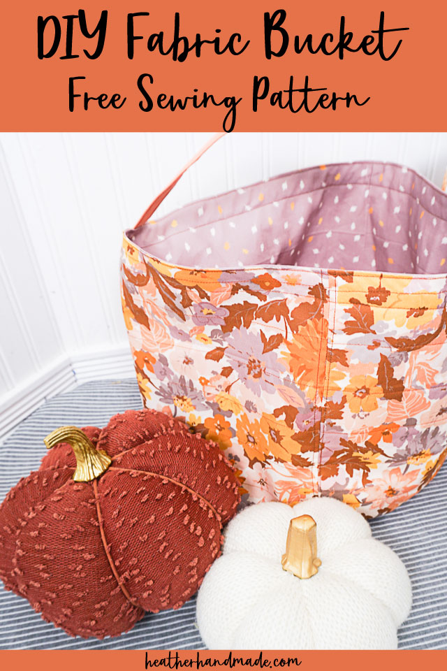 DIY Halloween Fabric Bucket + Free Pattern