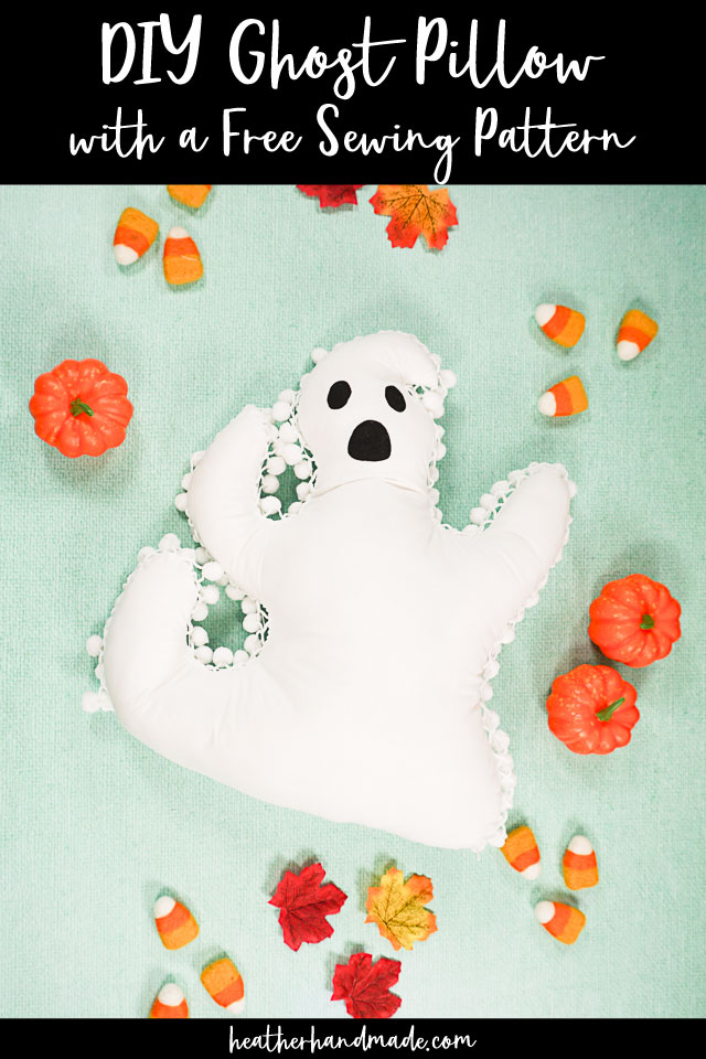 Pom Pom Ghost Pillow - Free Sewing Pattern