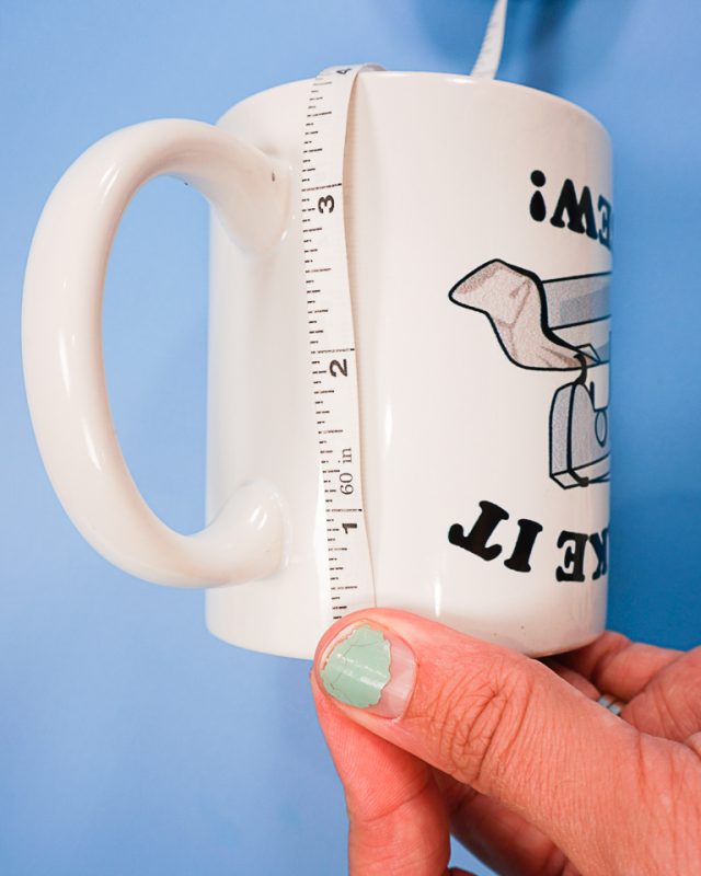 measure the height of the cup