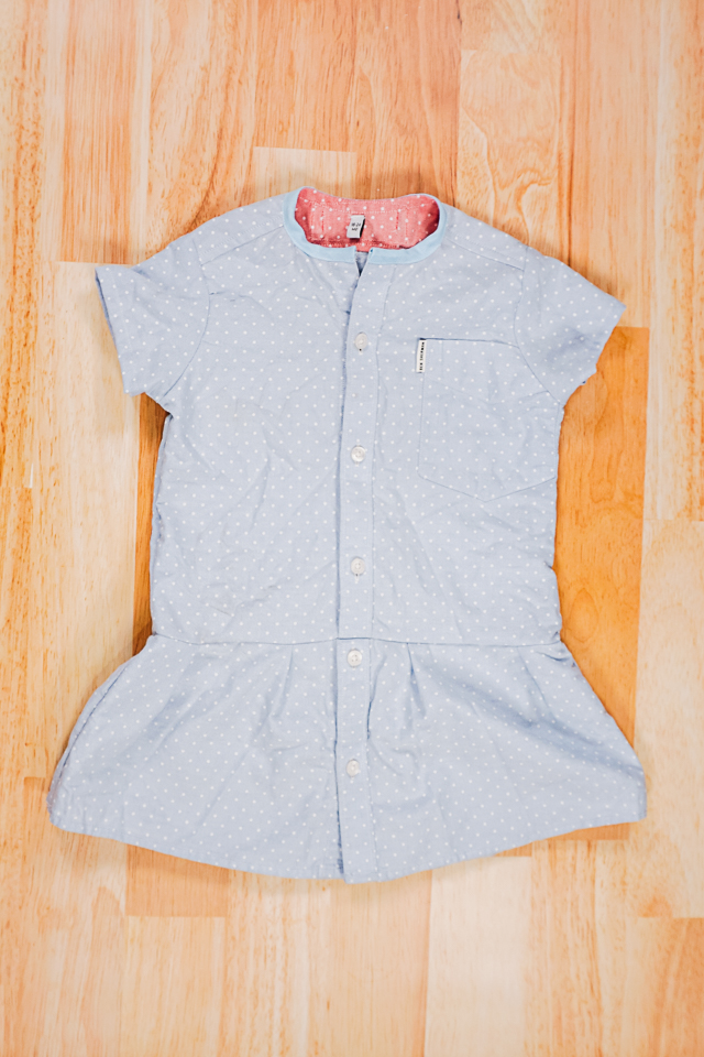 upcycled men's shirt dress