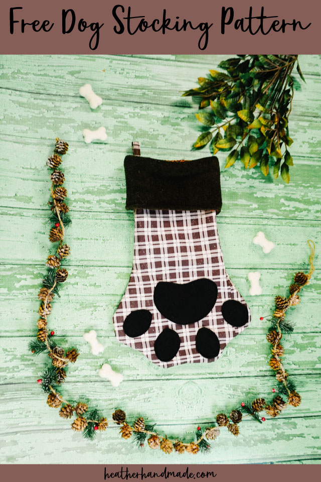 free dog paw christmas stocking