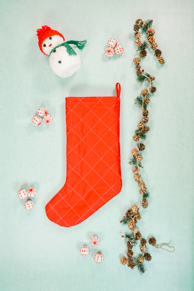 quilted Christmas stocking pattern