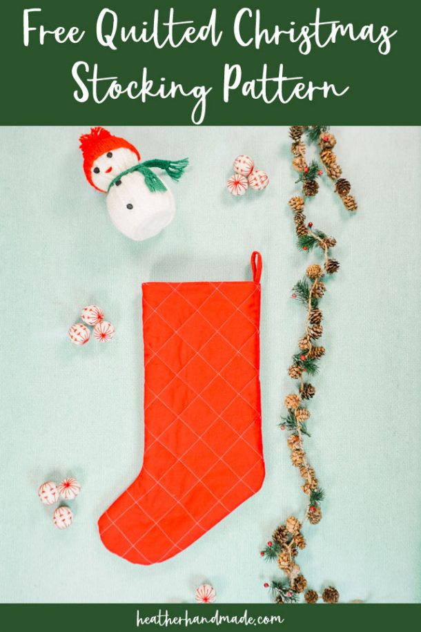 Free Quilted Christmas Stocking Pattern • Heather Handmade