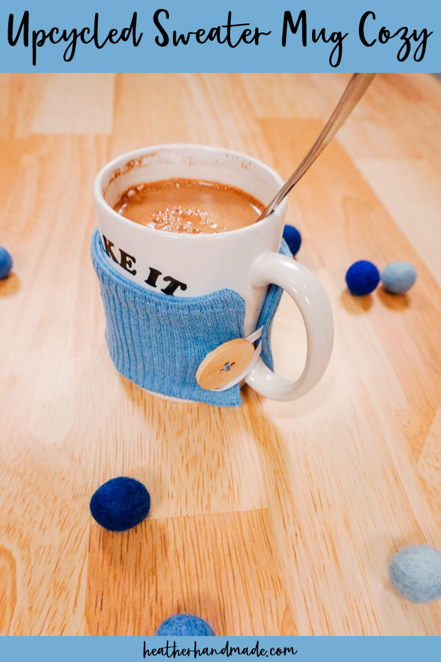 DIY Upcycled Sweater Mug Cozy