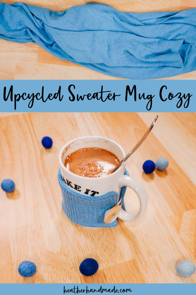 DIY Upcycled Sweater Mug Cozy