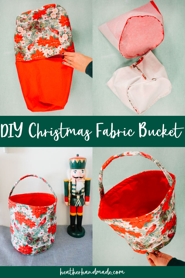 DIY Christmas Fabric Bucket