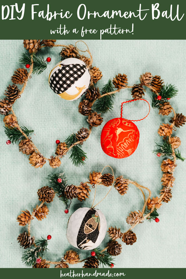 DIY Fabric Ornament Ball with Free Pattern