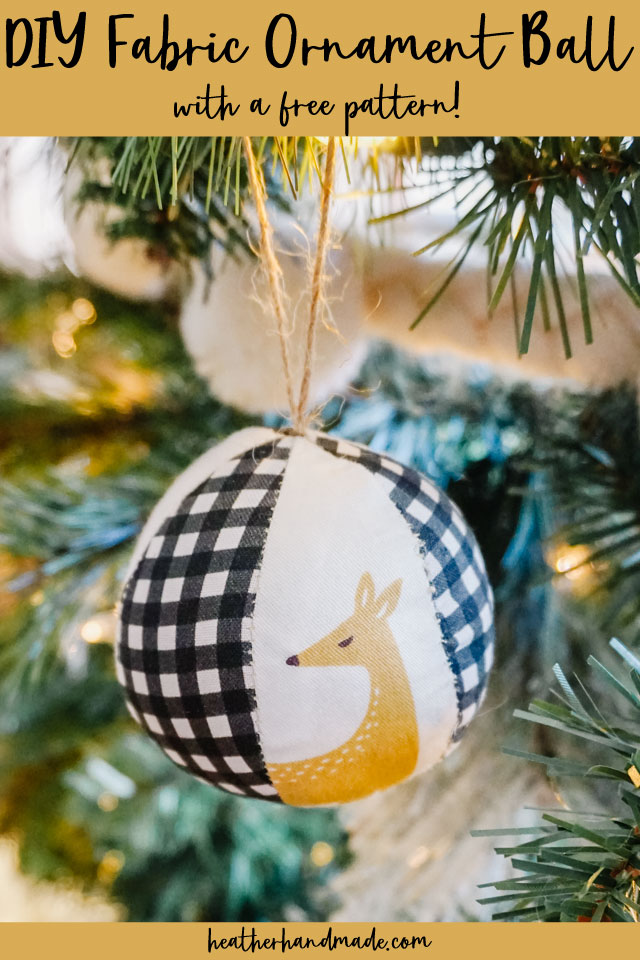 DIY Fabric Ornament Ball with Free Pattern