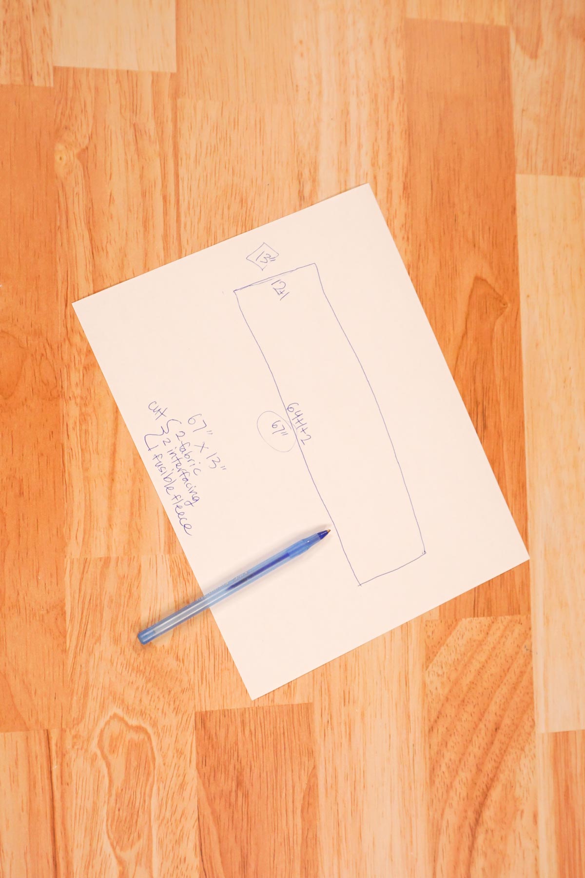 draw out rectangle and measurements