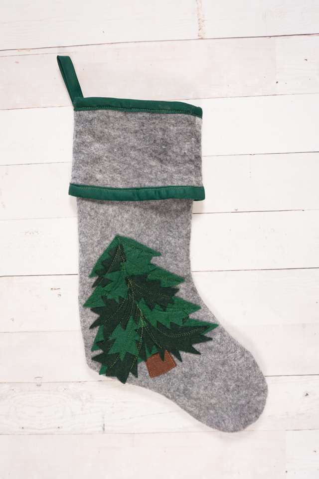 felt tree christmas stocking
