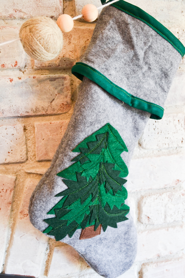 DIY Felt Stocking with a Free Sewing Pattern