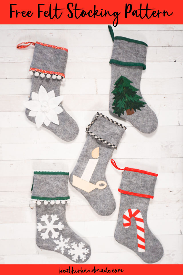 DIY Felt Stocking with a Free Sewing Pattern • Heather Handmade