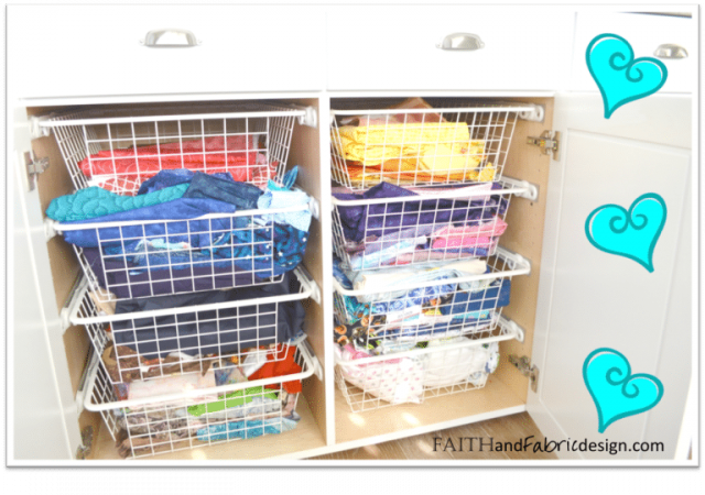 organizing inside a cabinet