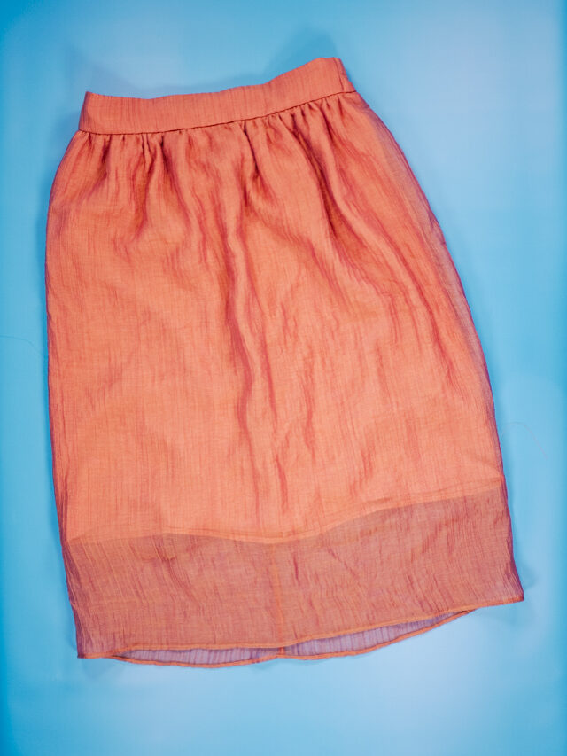 sew skirt as instructed