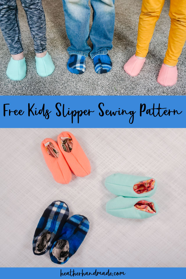 Free Slipper Sewing Pattern for Kids