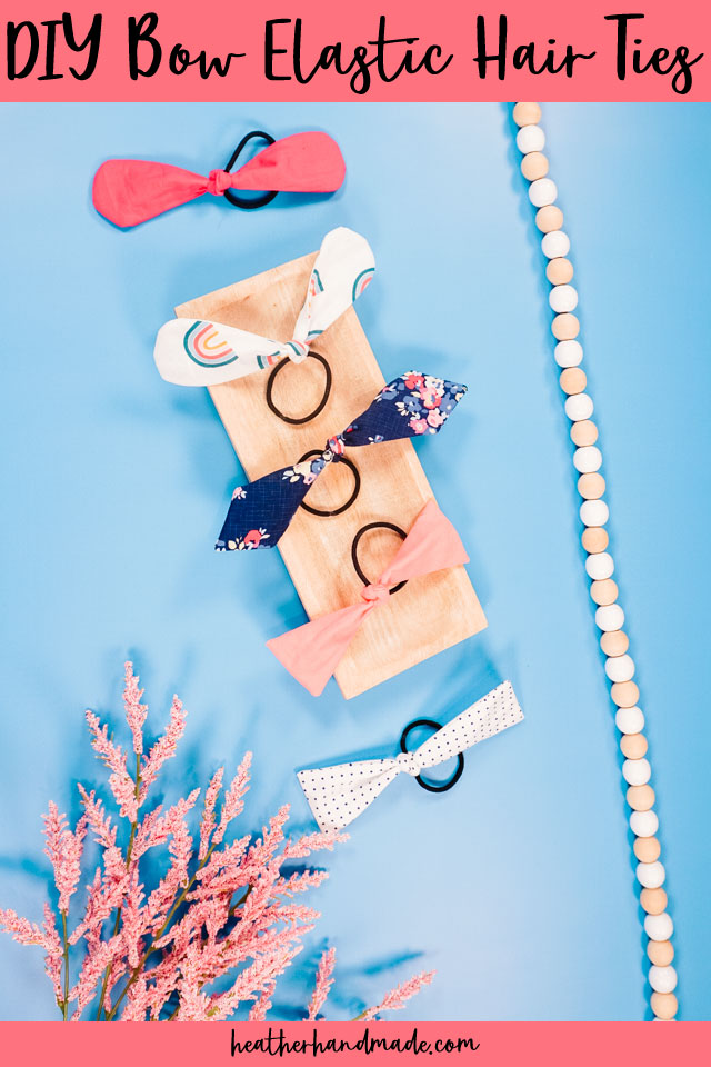 Fabric Bow Elastic Hair Ties Sewing Tutorial