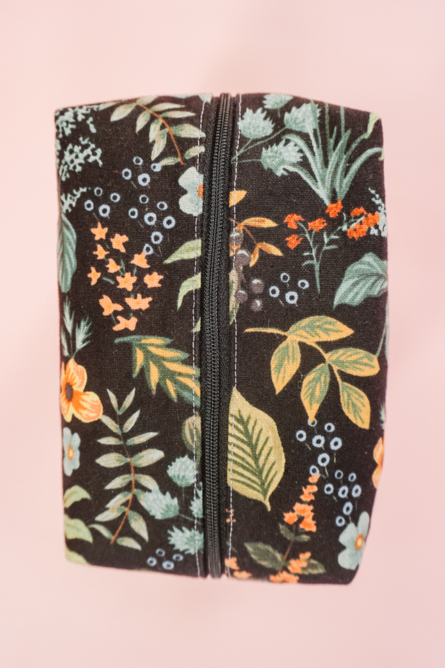 free box zipper pouch sewing pattern