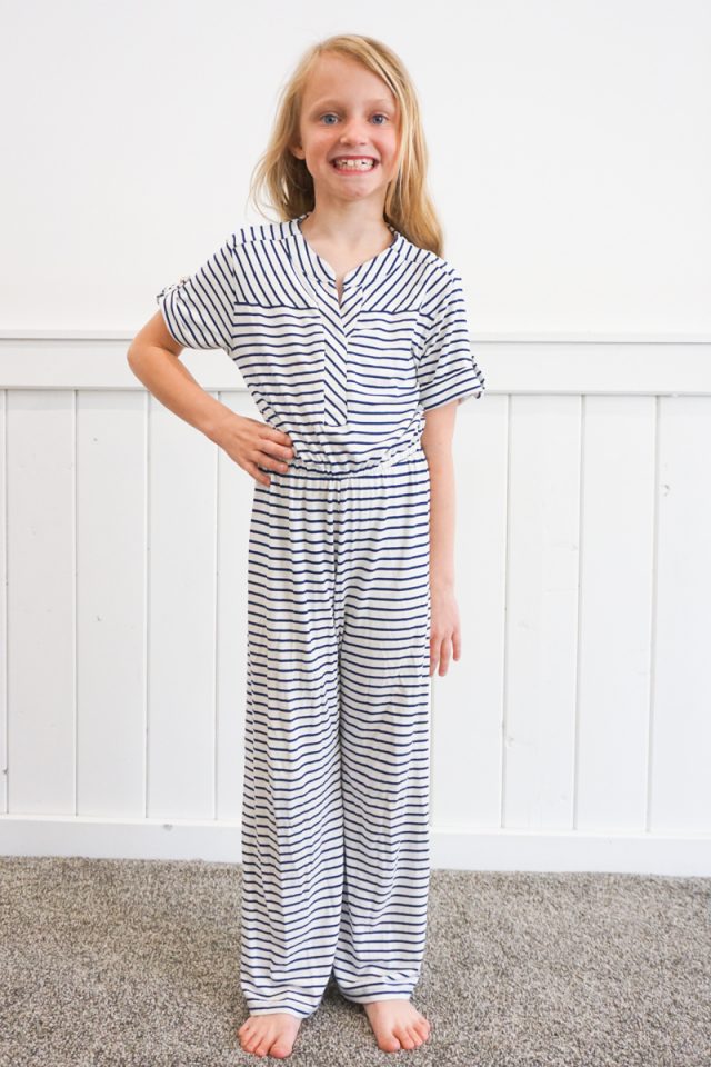 kid upcycled t-shirt jumpsuit