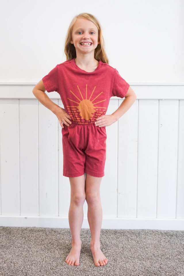 Kid Upcycled T-Shirt Romper Sewing Pattern