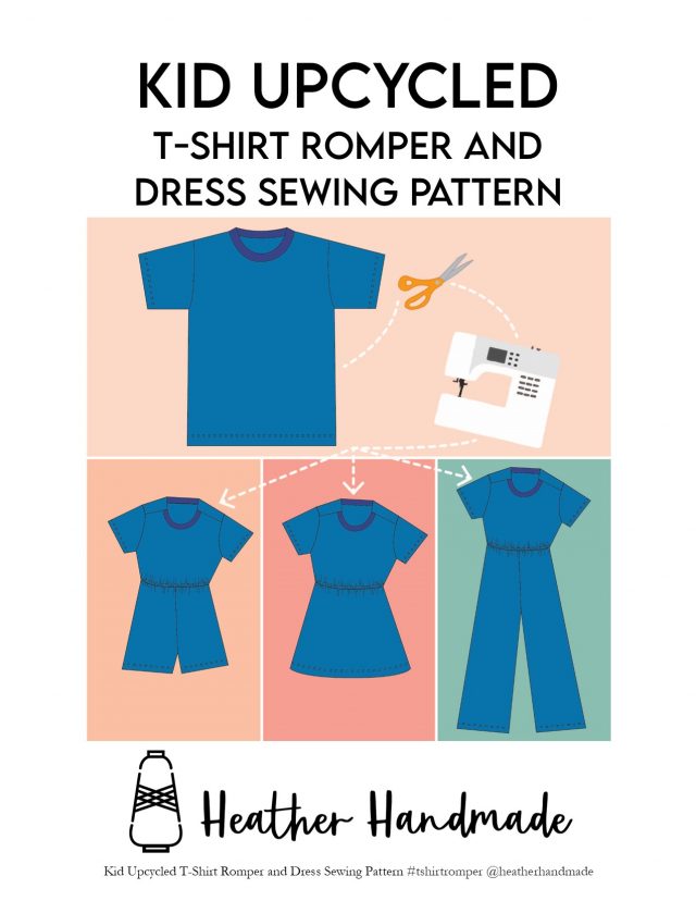 Kid Upcycled T-Shirt Romper and Dress Sewing Pattern