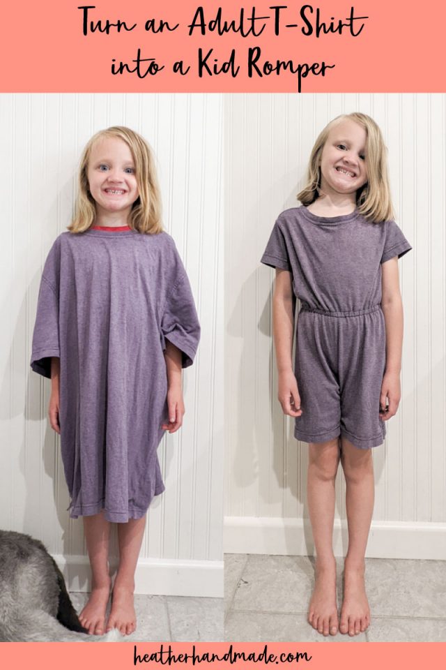 turn t-shirt into kid romper