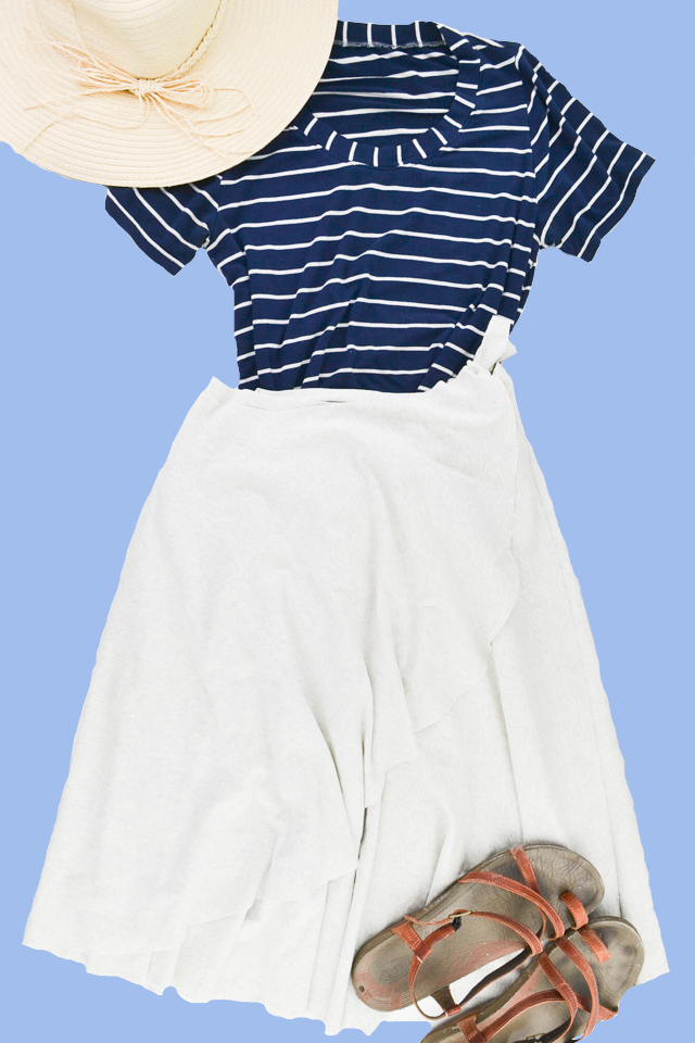 diy one seam wrap skirt
