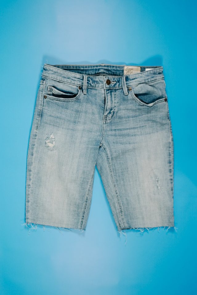 finished jeans to shorts