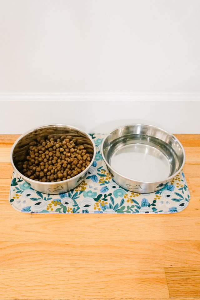 DIY Dog Bowl Mat