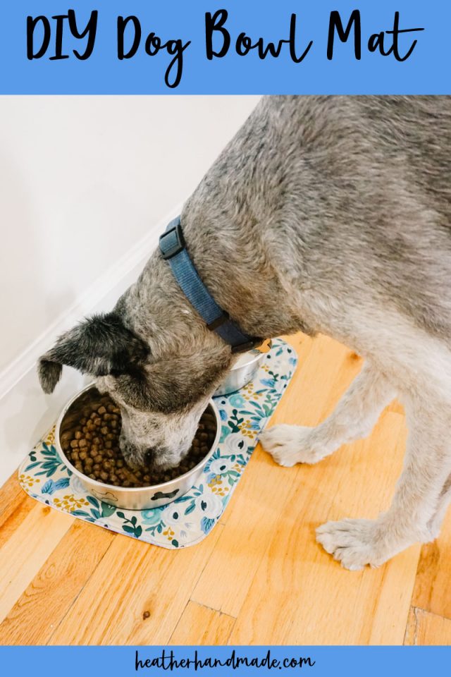 Yummy non-slip bowl mat for dogs. Sewing pattern