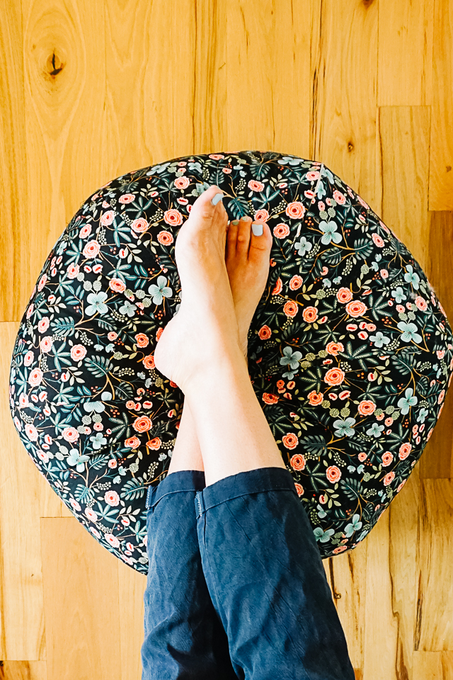 DIY Floor Pouf with Free Sewing Pattern