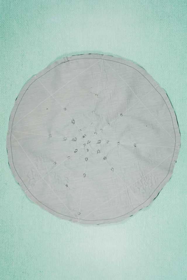 sew circles togetherwith 1/2 inch seam allowance