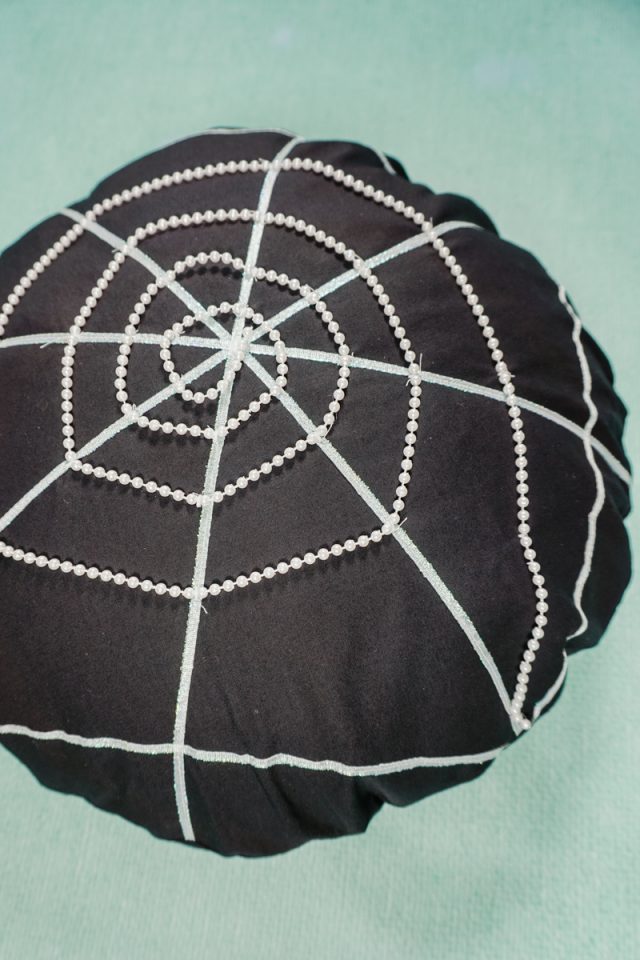 DIY Spider Web Pillow