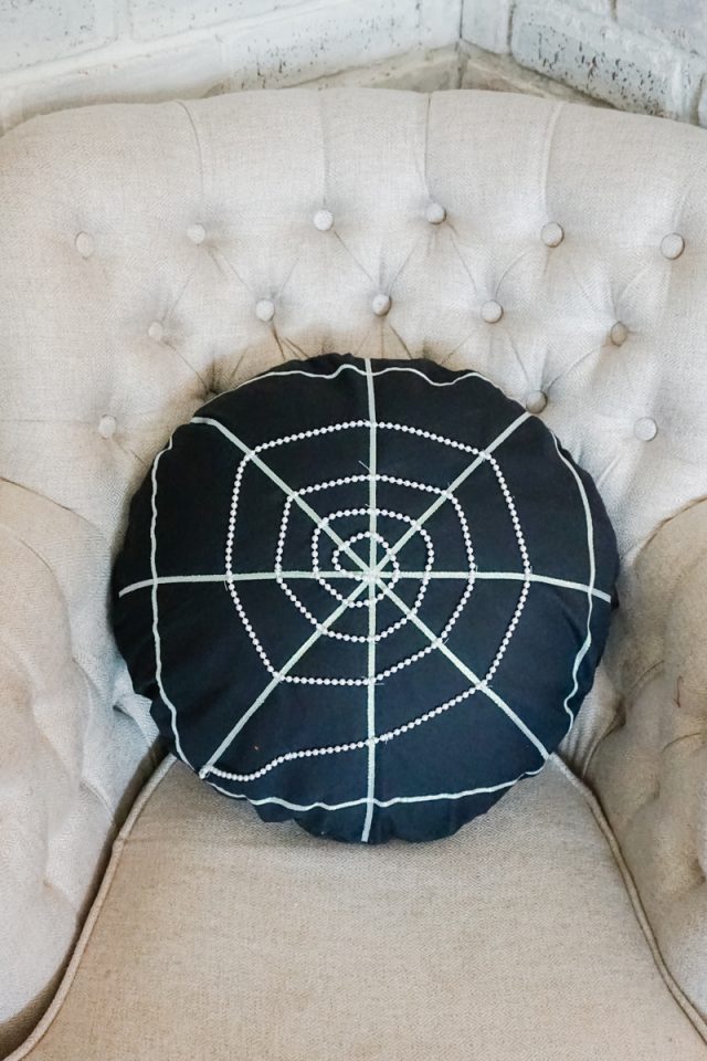 DIY Spider Web Pillow