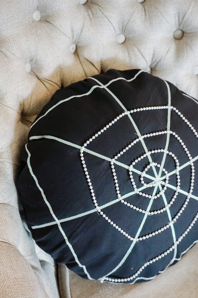 DIY Spider Web Pillow