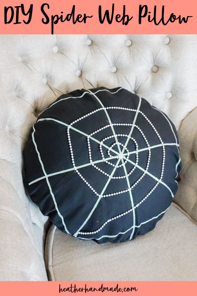 DIY Spider Web Pillow