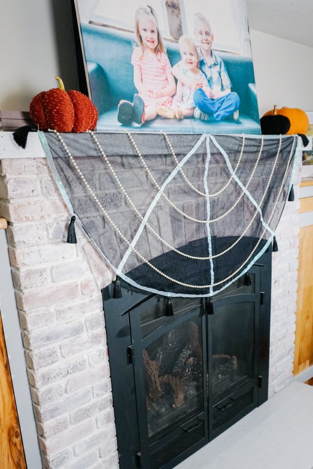 DIY Spider Web Mantle Scarf