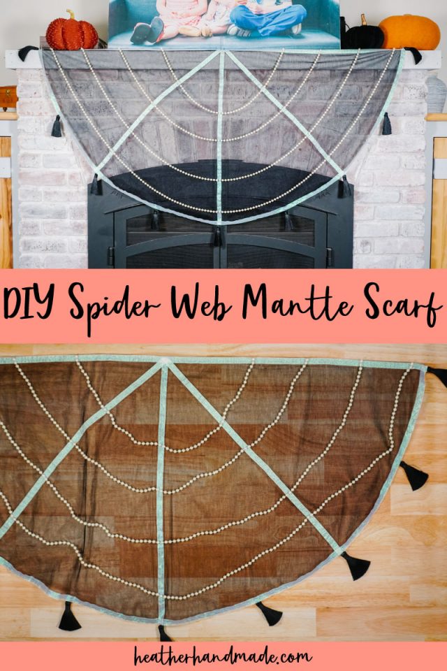 DIY Spider Web Mantle Scarf
