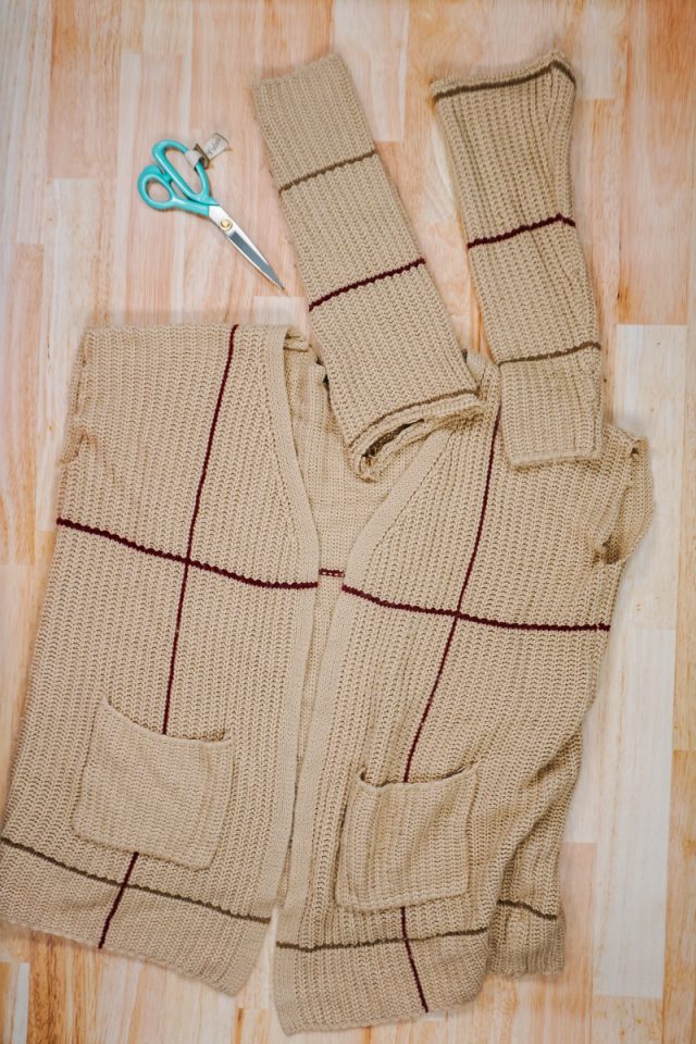 cut off cardigan sleeves