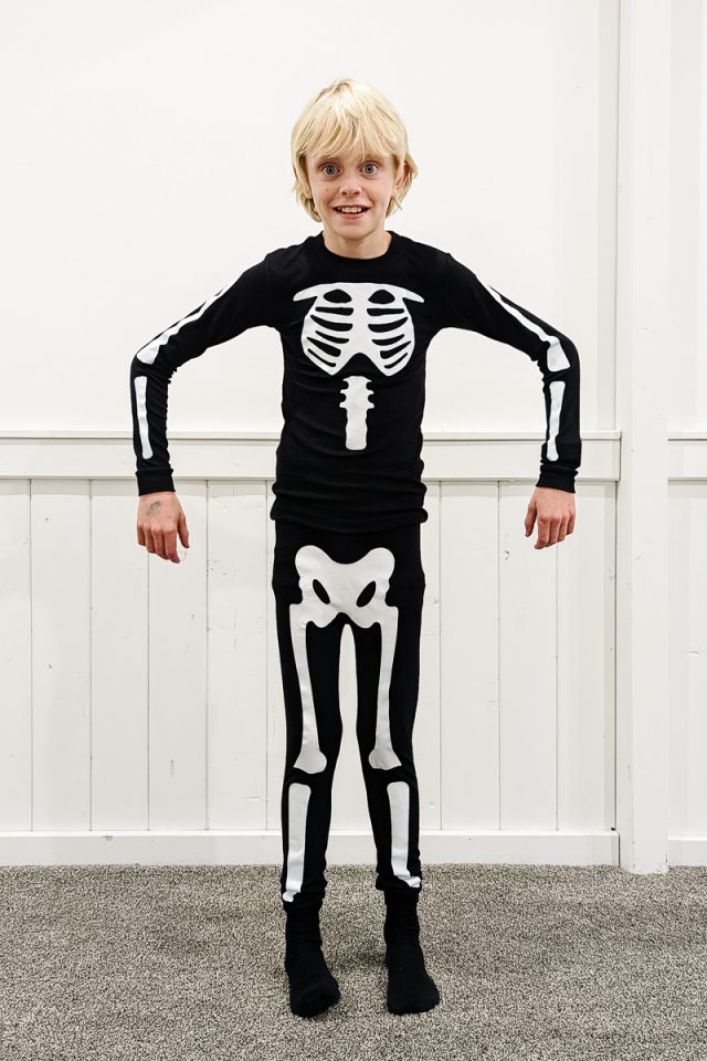 Easy DIY Skeleton Costume • Heather Handmade