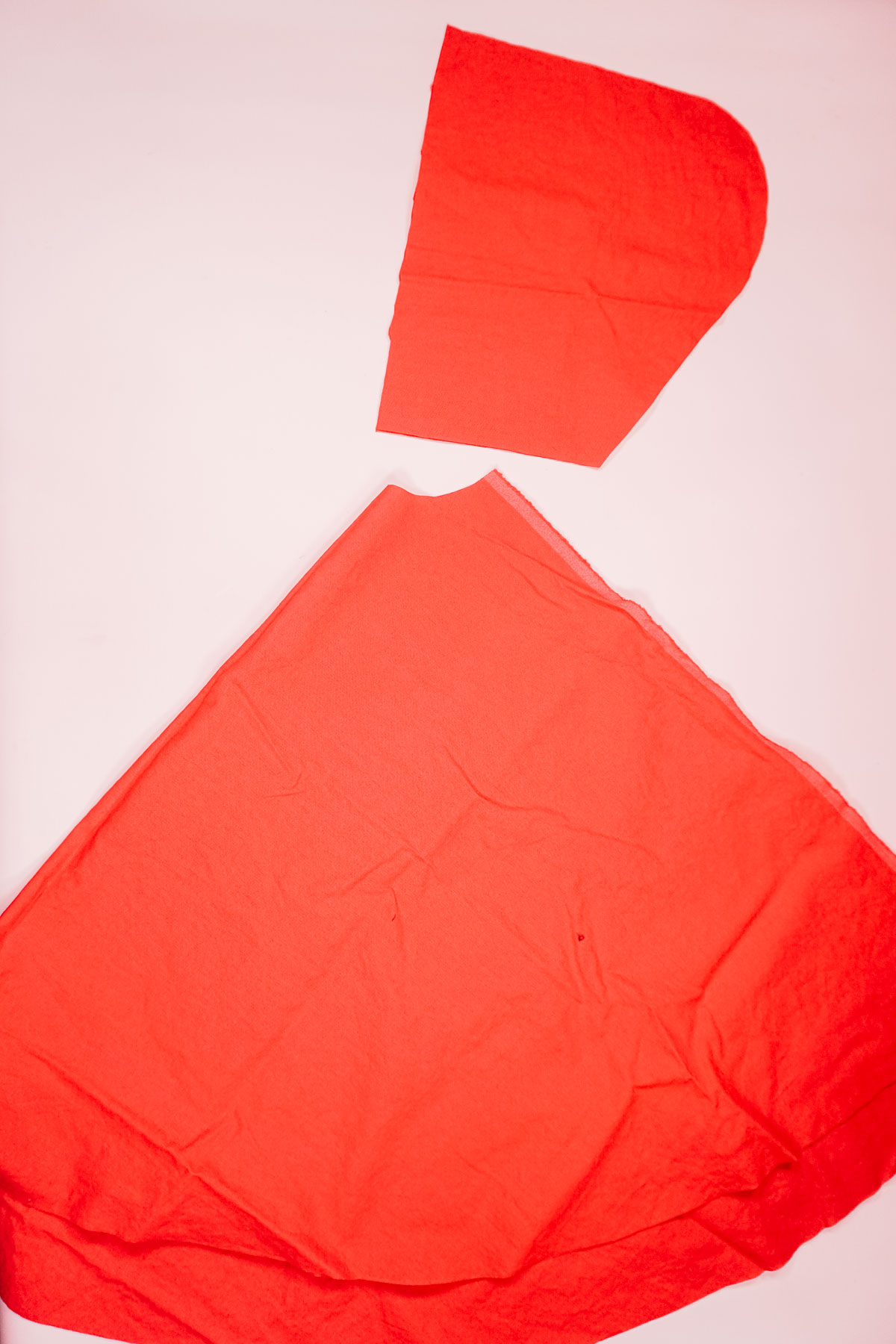 cut out fabric pieces