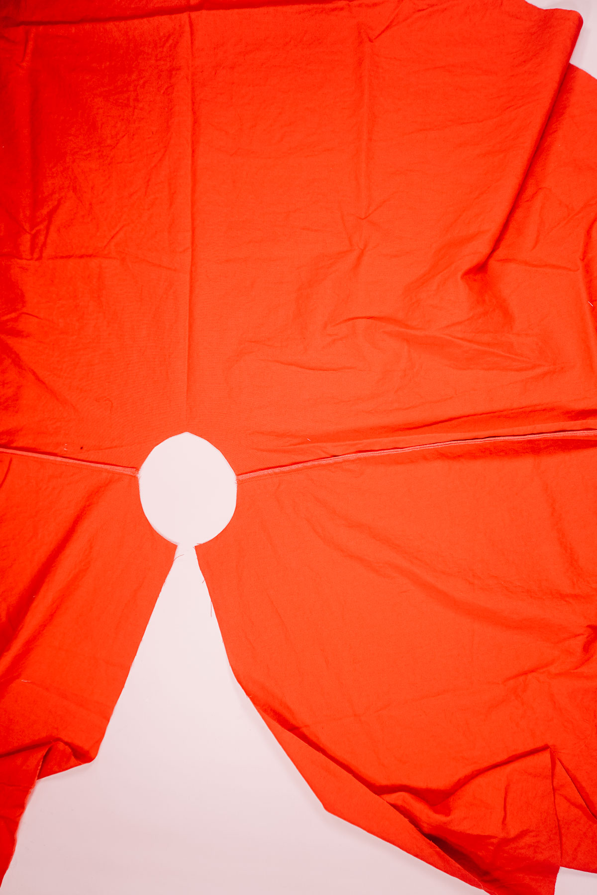 sew cloak sides right sides together