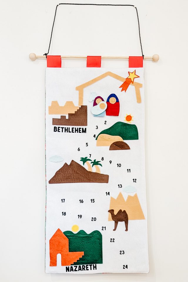 felt nativity advent calendar pattern