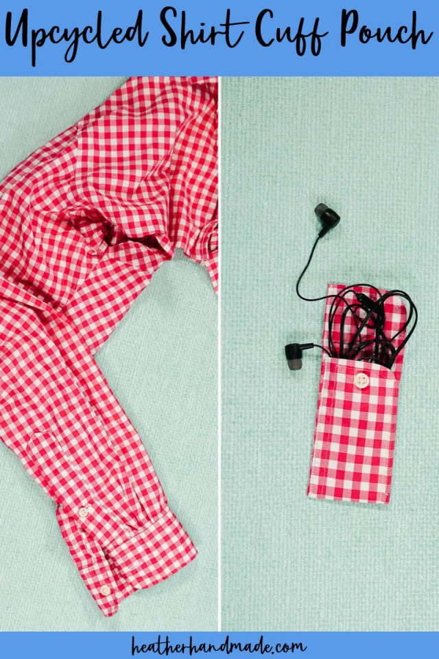 Upcycled Shirt Cuff Pouch
