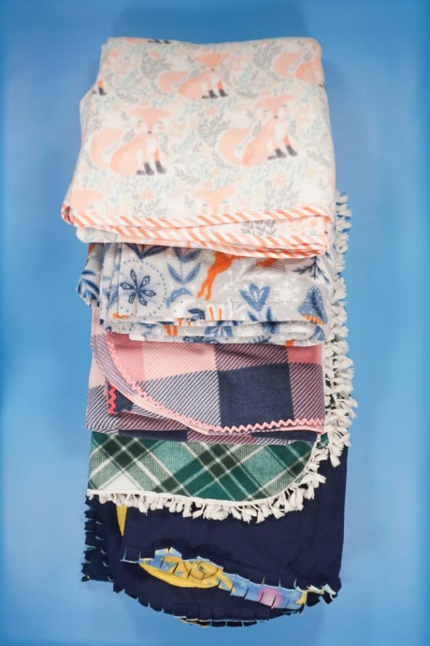 DIY Fleece Blanket 6 Different Ways • Heather Handmade