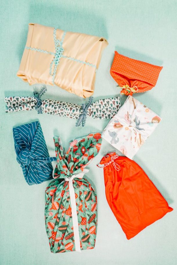 How to Wrap Gifts with Fabric • Heather Handmade